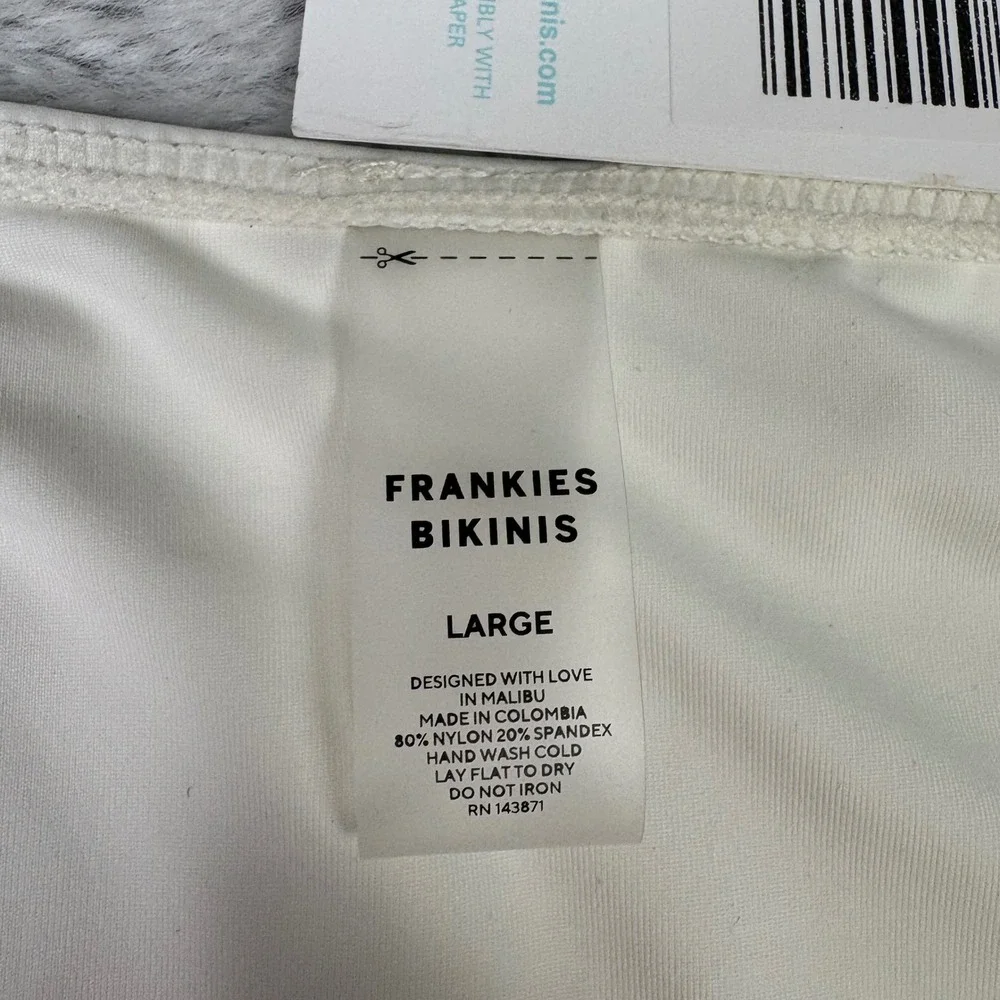 NEW Frankie's Bikinis Catalina Bottom Full‎ Coverage Sunrose Ivory